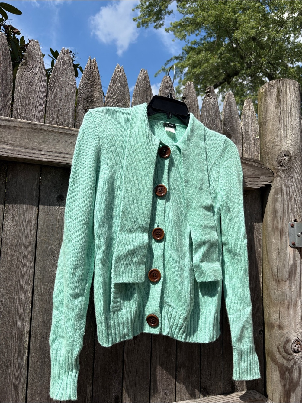 J. Crew small mint wool & cashmere cardigan!!